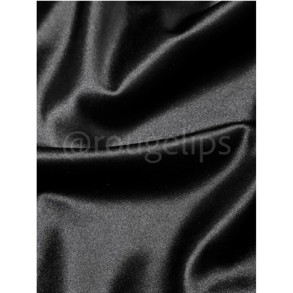 Black Deep V Neck Backless Ruched Long Slip Sheath Dress Evening Gown Prom - Picture 7 of 16